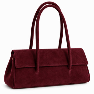 Misariva Ferrara Midi - Geanta de Umar din Piele Naturala Intoarsa Made in Italy, Bordo