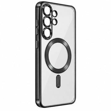 Husa Plating pentru Samsung S25 Ultra, Silicon cu MagSafe, ElectroEdge - Negru