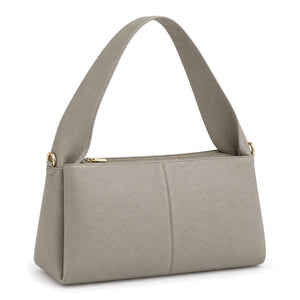 Misariva Verona Midi - Geanta de Umar din Piele Naturala Made in Italy, Taupe