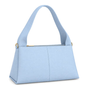 Misariva Verona Midi - Geanta de Umar din Piele Naturala Made in Italy, Bleu