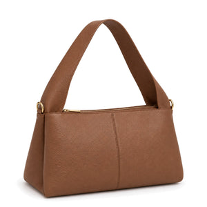 Misariva Verona Midi - Geanta de Umar din Piele Naturala Made in Italy, Cognac