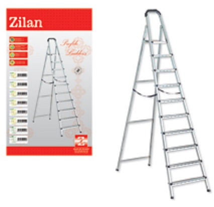 Scara Metal Floria ZLN1213, 9+1 Trepte, Otel Vopsit Electrostatic, Pliabila, 150 kg