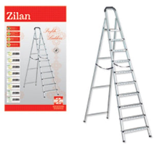 Scara Metal Z-TOOLS ZLN1213, 9+1 Trepte, Otel Vopsit Electrostatic, Pliabila, 150 kg