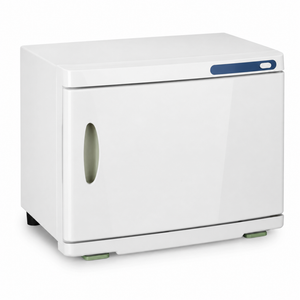 Sterilizator Profesional Vionex pentru Prosoape 23 Litri - Salon Coafor, Frizerie, Cosmetica, Spa - Filtru UV, Temperatura 70 Grade, 200W, Grilaj Inox, Alb