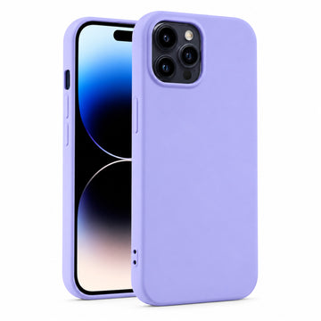 Husa Soft pentru iPhone 14 Pro Max, MicroFiber, TPU - Lavanda