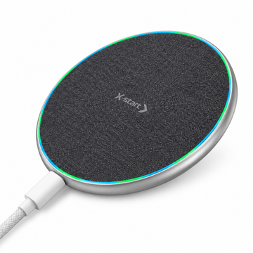 Incarcatoare Wireless X-Start CDQ101, 15W, USB-A, Braided - Gri