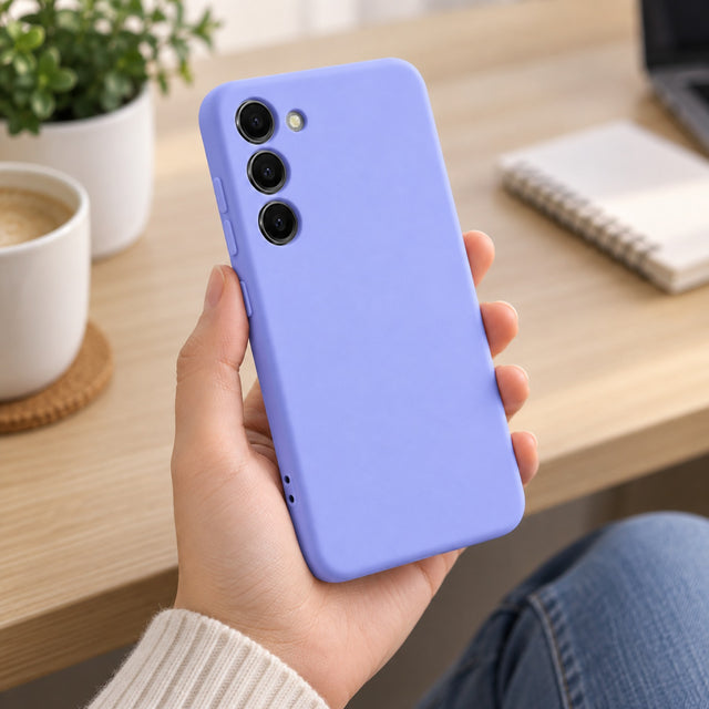 Husa Soft pentru Samsung A15, MicroFiber, TPU - Lavanda