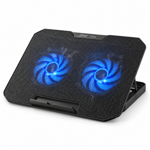 Suport Stand/Cooler Laptop Hoco GA4, Ventilatoare Hidraulice, Silent, Monte - Negru