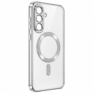 Husa Plating pentru Samsung S26, Silicon cu MagSafe, ElectroEdge - Argintiu