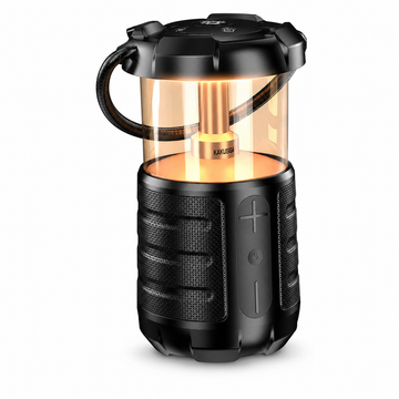 Boxa portabila si felinar camping Kaku KSC-1117, 2 in 1, Bluetooth 5.3, LED, 15W, negru