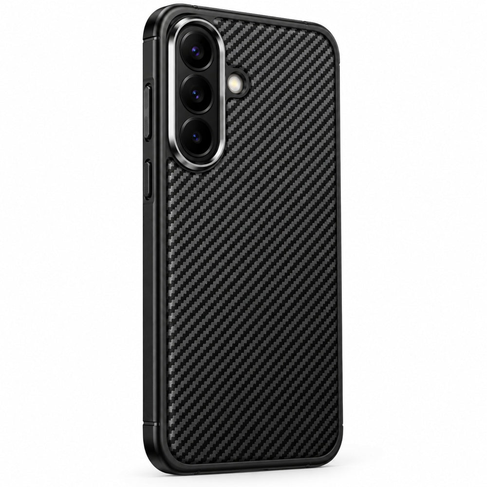 Husa AutoFocus pentru Samsung A57, Carbon Grain - Negru
