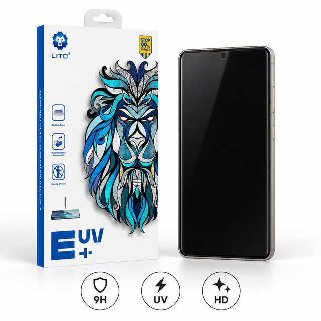 Folie Sticla UV Clear Lito pentru Samsung Galaxy S24 Plus, Instalare AUTOMATA cu UV Kit Box, Protectie Extinsa 9H, Ultra Clear Transparenta, 6.7 inch - imagine 1