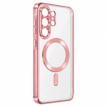 Husa Plating pentru Samsung S26 Ultra, Silicon cu MagSafe, ElectroEdge - Roz