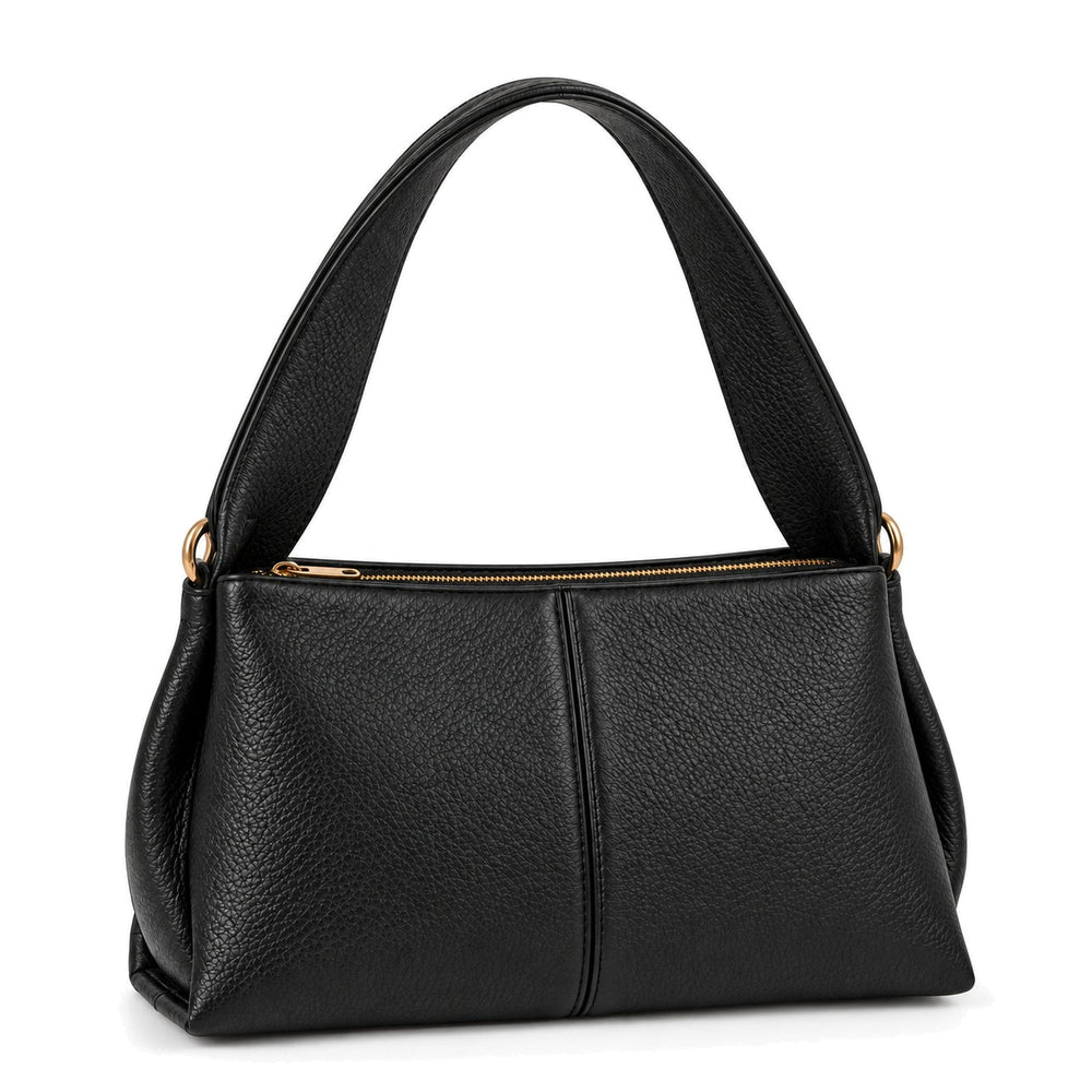 Misariva Verona Midi - Geanta de Umar din Piele Naturala Made in Italy, Negru