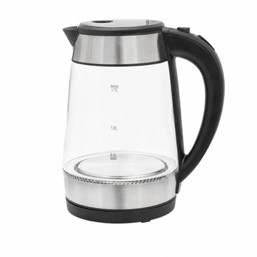 Fierbator Electric Zilan din Sticla cu Iluminare LED - Vezi Apa Fierband, cu Filtru pentru Ceai si Nivel Vizibil - 2200 W, 1,7 L, Oprire Automata, Baza Rotativa 360 Grade