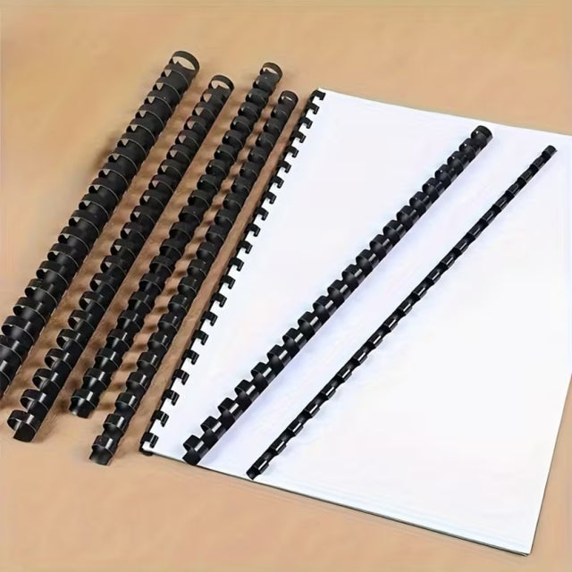Inele plastic pentru indosariere Office Cover, 38mm, negru, set 50 buc