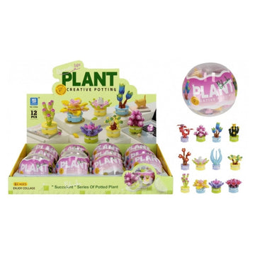 Joc constructie flori MegaCreative 553365, diferite modele, 6cm, 12buc/display, +6ani