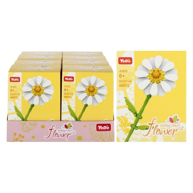 Joc constructie flori MegaCreative 570817, 10x13x6cm, 8buc/display, +6ani