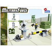 Set de constructie Alleblox Military Force - punct de control 3 in 1 - AB3022 / 492847, 104 piese, 6+