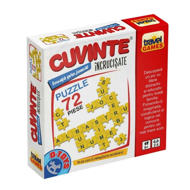 Joc constructie puzzle Cuvinte Incrucisate, 72 piese, 2-4 jucatori, 6+ ani, 50861