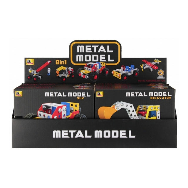 Joc constructie vehicule din metal MegaCreative 567506, 18x14x3cm, diverse modele, +6ani