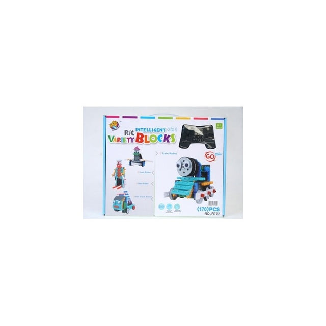 Set de constructie MegaCreative Variety blocks - vehicule cu telecomanda 4 in 1 - 340172, 170 piese, 6+