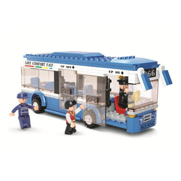 Joc de constructie Autobuz, pvc, Sluban M38-B0330, 238 piese, 28.5x23.7x5.4cm