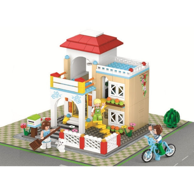 Joc de constructie Dulce casa, pvc, Sluban M38-B0533, 380 piese, 38x28.5x6.7cm