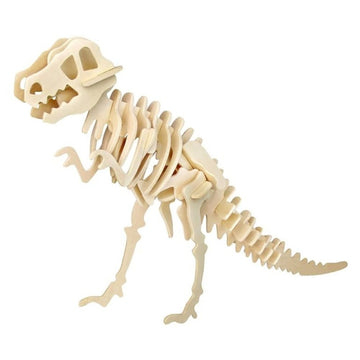 Puzzle lemn 3D - Dinozaur T-Rex, 2 foi, Colorarte, J014-2