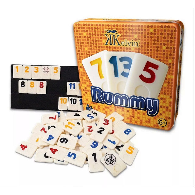 Joc Remi CNX, cutie metalica, piese din plastic, 6+ ani, JMLC62