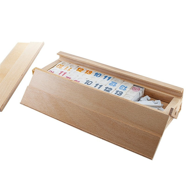Joc Remi - Medias - RT, cutie lemn, piese din os, 36x11x6cm, 6+ ani, 16010