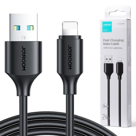 Cablu Date si Incarcare Joyroom S-UL012A9, USB-A la Lightning, 2.4A, 2m - Negru