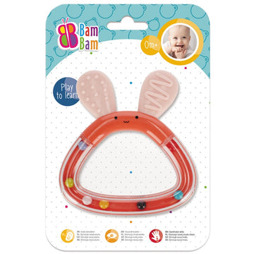 Jucarie bebelusi zornaitoare - iepure, diverse culori - Bam Bam 515069, 0+ luni
