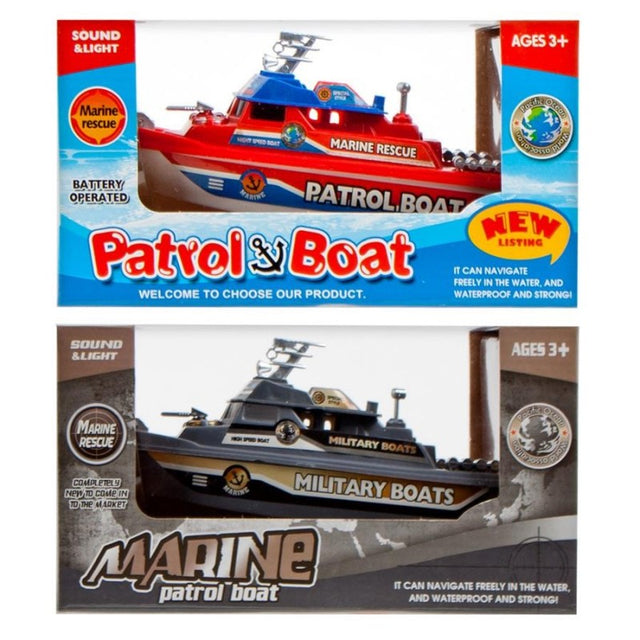 Barca de salvare MegaCreative 429723, 32cm, cu sunete si lumini, necesita baterii 2xAA, diverse modele, plastic, 3+ ani