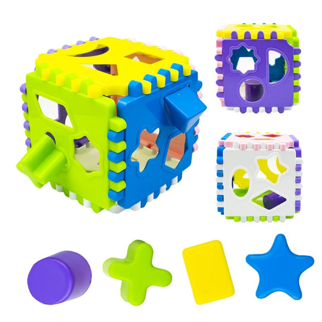 Jucarie bebelusi - Cub cu activitati educative 24 piese, 13cm - Roben 16002 , 12+ luni