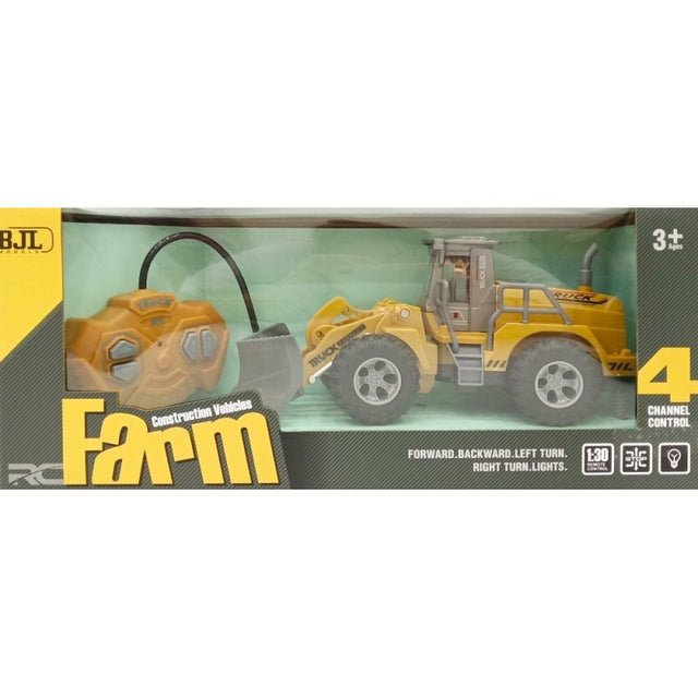 Buldozer cu telecomanda MegaCreative 500206, 1:30, cu sunete si lumini, plastic, multicolor, 3+ ani