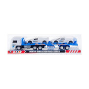 Jucarie camion de remorcare + 2 masini Politie MegaCreative 459635, 52x11x10cm, +3ani