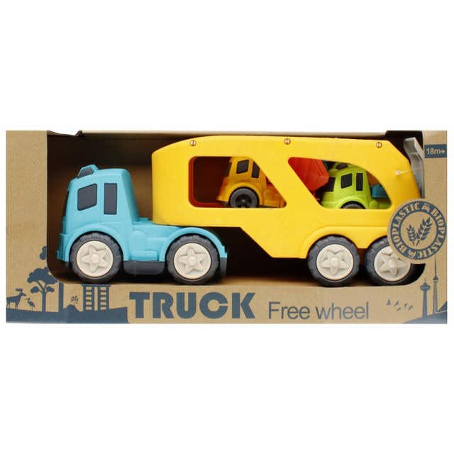 Camion de transport auto MegaCreative Bioplastic 524556, 35cm, include 2 masini, plastic, multicolor, 3+ ani