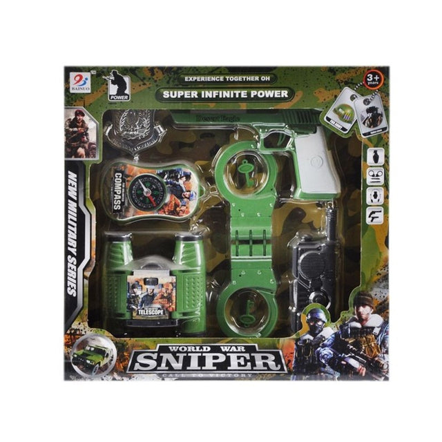 Set militar - World war sniper - pistol + accesorii,cu sunete, MegaCreative 462484, 3+ ani