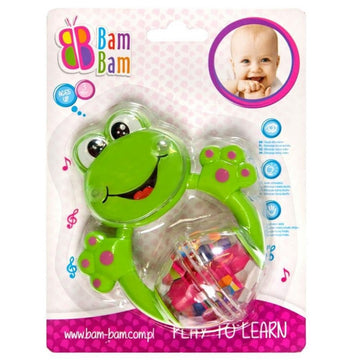 Jucarie bebelusi zornaitoare - broscuta - Bam Bam 359927, 3+ luni