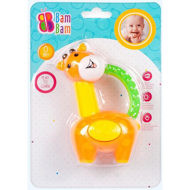 Jucarie bebelusi zornaitoare - girafa - Bam Bam 414257, 0+ luni