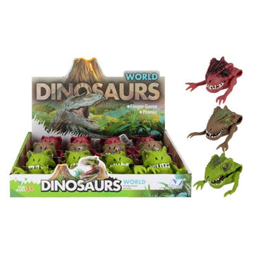 Jucarie dinozaur, pentru degete MegaCreative 567174, 16cm deschidere, cauciuc, +3ani