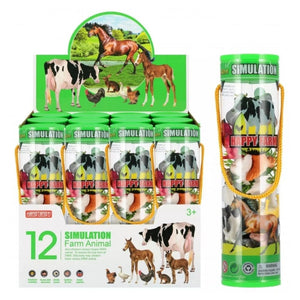 Jucarie figurine animale domestice MegaCreative 545320, tub pvc, 12 buc/set