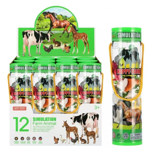 Jucarie figurine animale domestice MegaCreative 545320, tub pvc, 12 buc/set