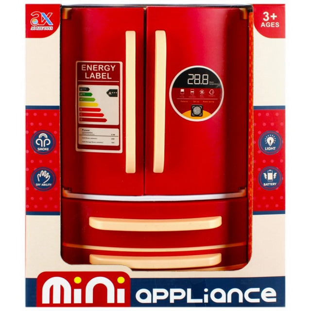 Electrocasnice de jucarie - frigider cu 2 usi - cu sunete si lumini, rosu-alb, MegaCreative 479899, 3+ ani