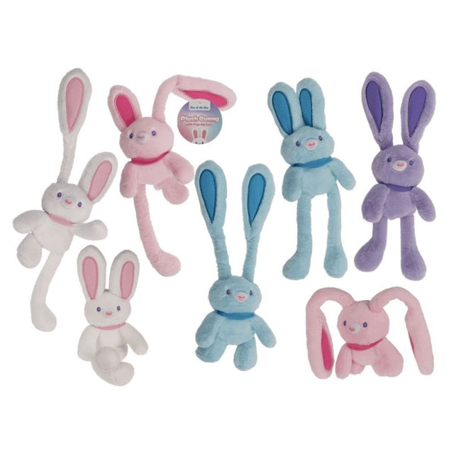 Jucarie iepuras de plus Out of the blue 62/6173 / 37004, 4 culori, 28cm