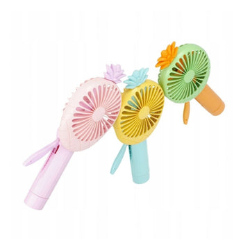Jucarie mini ventilator, ananas, MegaCreative, 9x21x3cm, 532262, 12 bucati/display, diverse culori