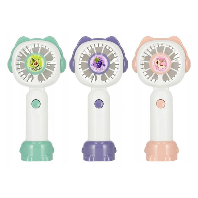 Jucarie mini ventilator, pisicuta, MegaCreative, 8x16x5cm, 576847, USB, diverse culori