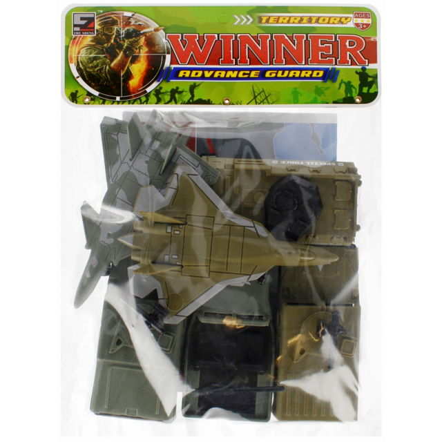 Vehicule militare MegaCreative 511593, 3x masini, 2x avioane, 1x tanc, plastic, multicolor, 3+ ani