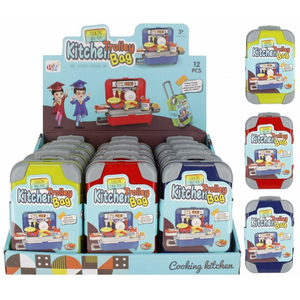 Jucarie set bucatarie, tip ghiozdan MegaCreative, 510713, 14x10x6.5cm, pvc, +3 ani
